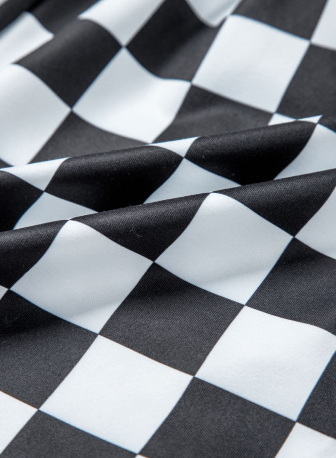 Checkered athletic shorts