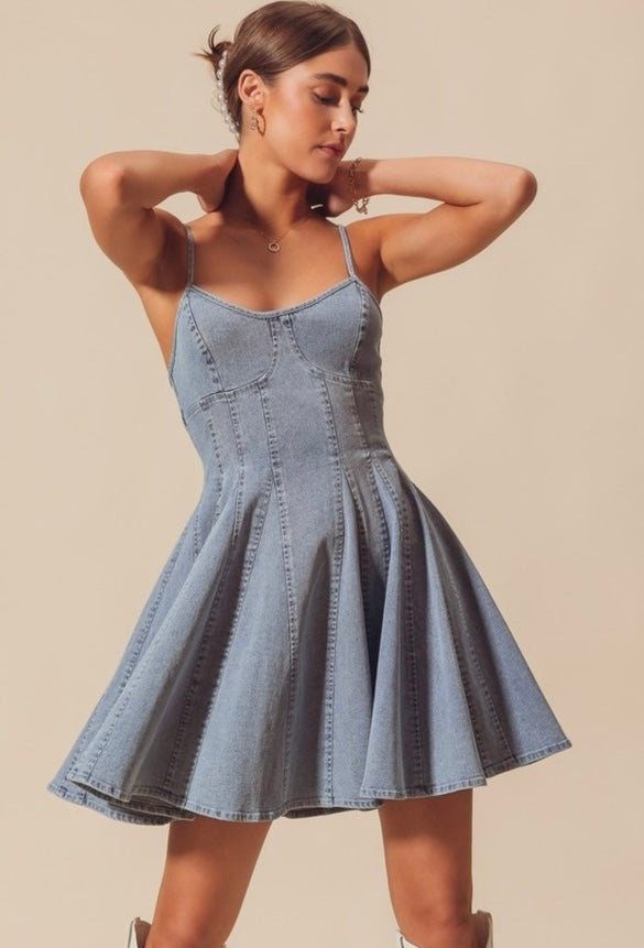 Blue Jean Strapped Dress