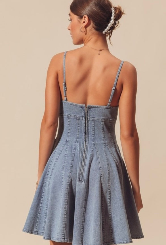 Blue Jean Strapped Dress