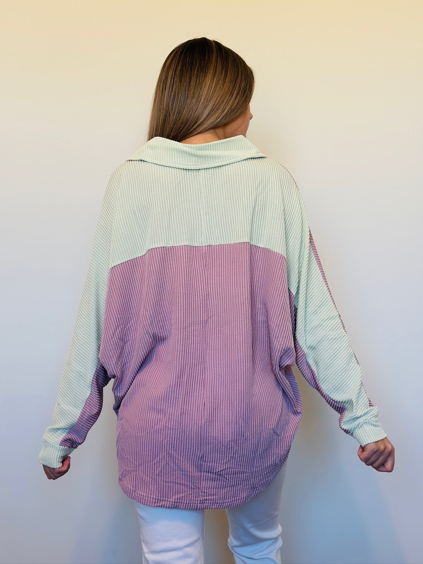 Color Block Oversized Shacket